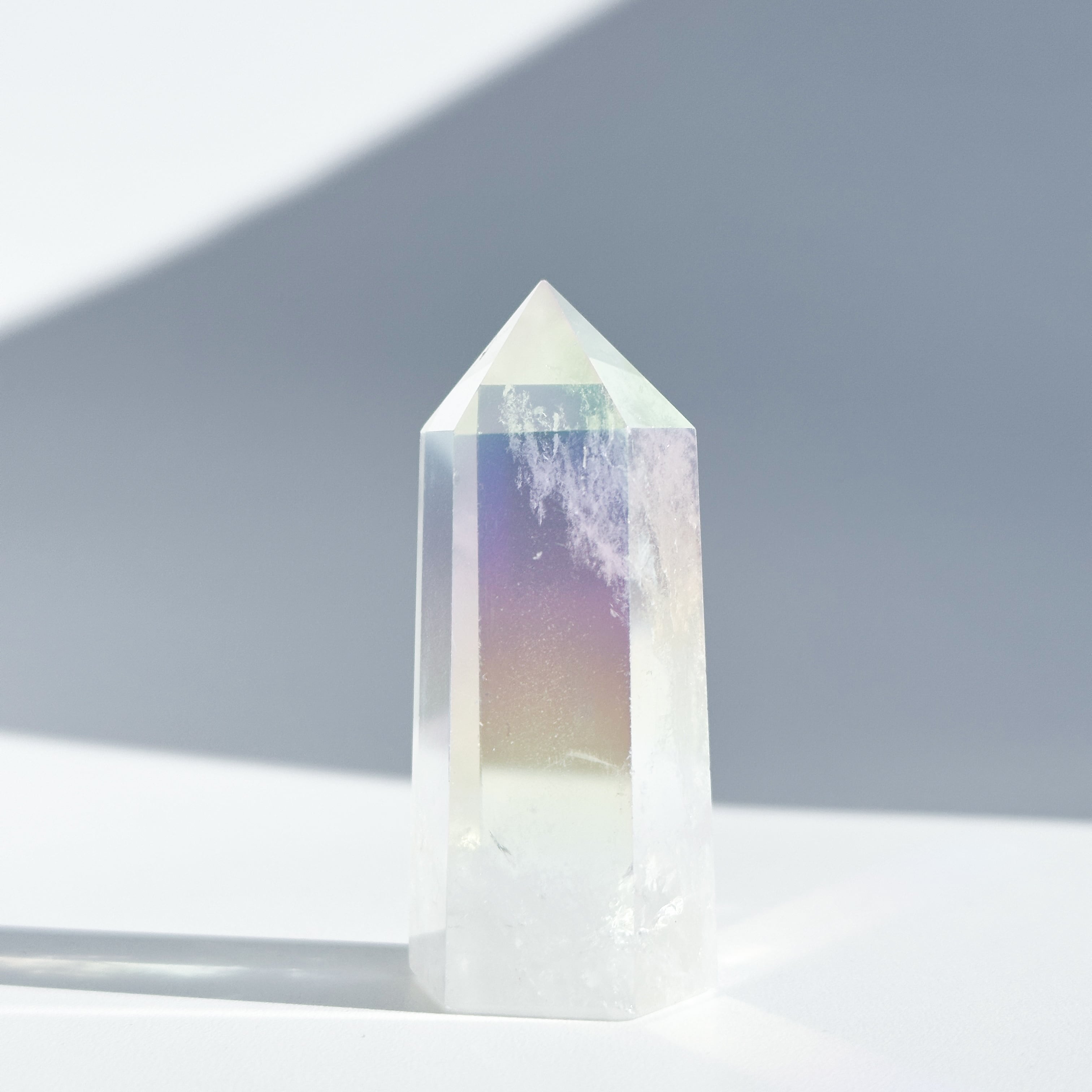 天然石 オーラクォーツ　タワー　kamoku 2つセット 透明感◎エンジェルオーラクォーツ タワー82◇ Angel Aura Quartz