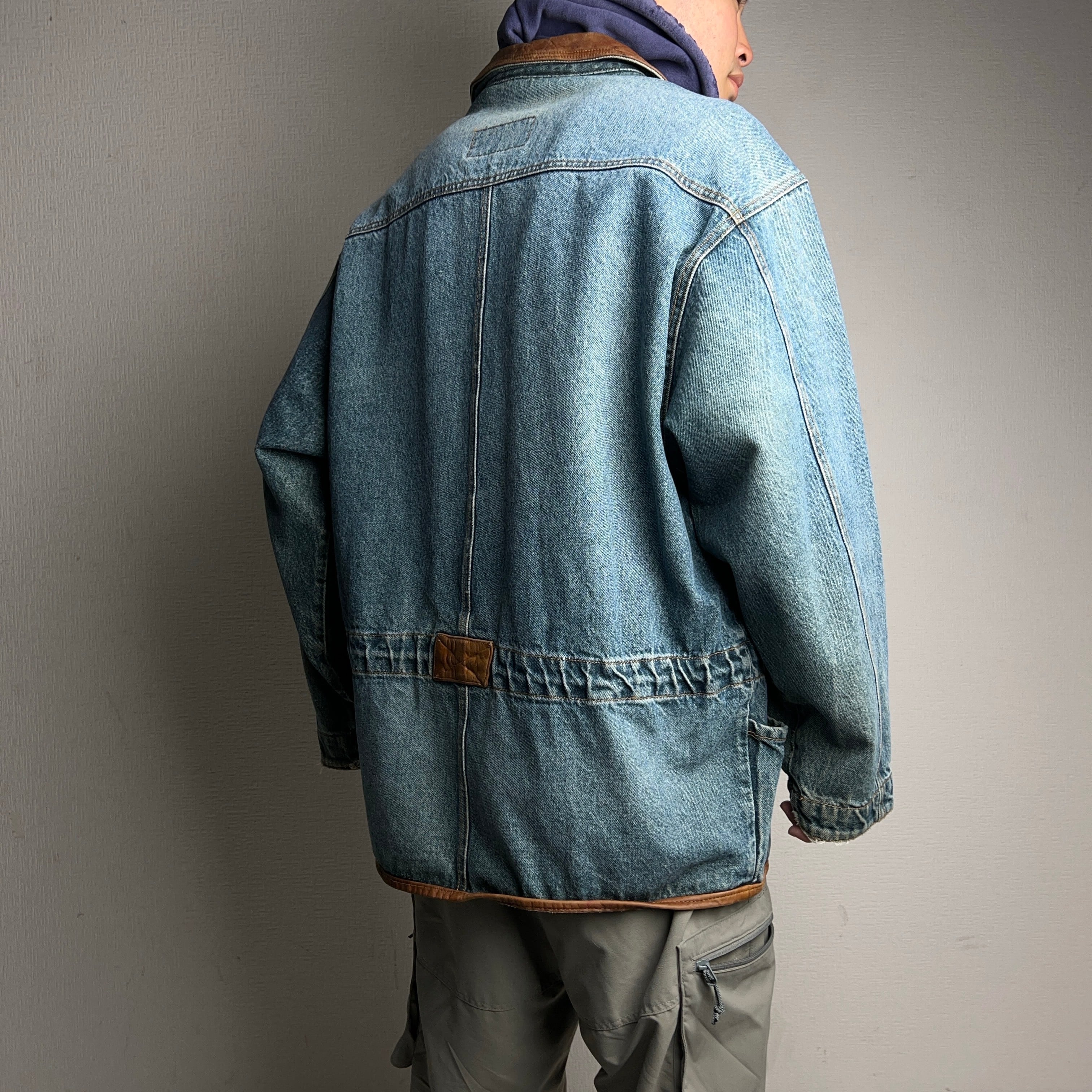 80's~90's Eddie Bauer Denim×Leather Jacket 80年代 90年代 エディ