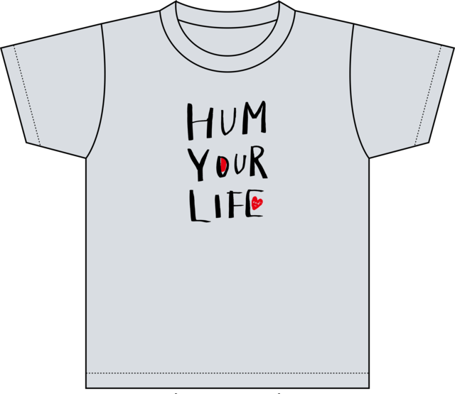 ond° original t-shirt / hum your life / for men / heather gray