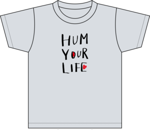 ond° original t-shirt / hum your life / for men / heather gray