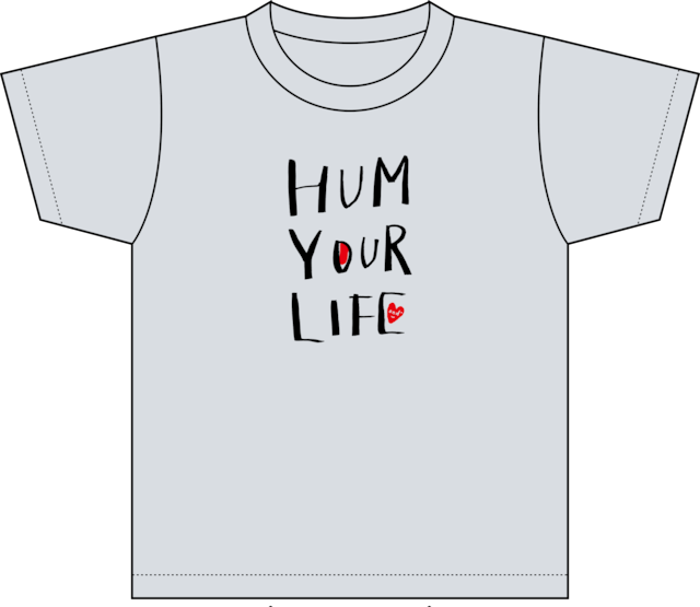 ond° original t-shirt / hum your life / for men / heather gray