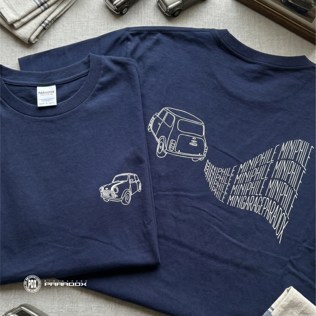 PDXオリジナル】MINIPHILE Tシャツ | ミニガレージパラドックス 【ミニ