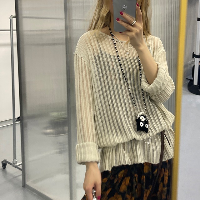 Loose sheer knit S1828