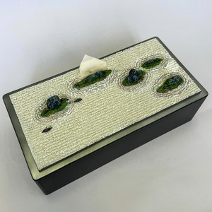 ティッシュケース　和シリーズ「石庭」ロータリーヒロFun Tissue Case Stone Garden