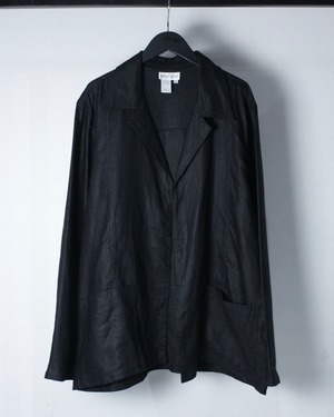 【Caka BLACK】Black Color Vintage Linen Haori Jacket