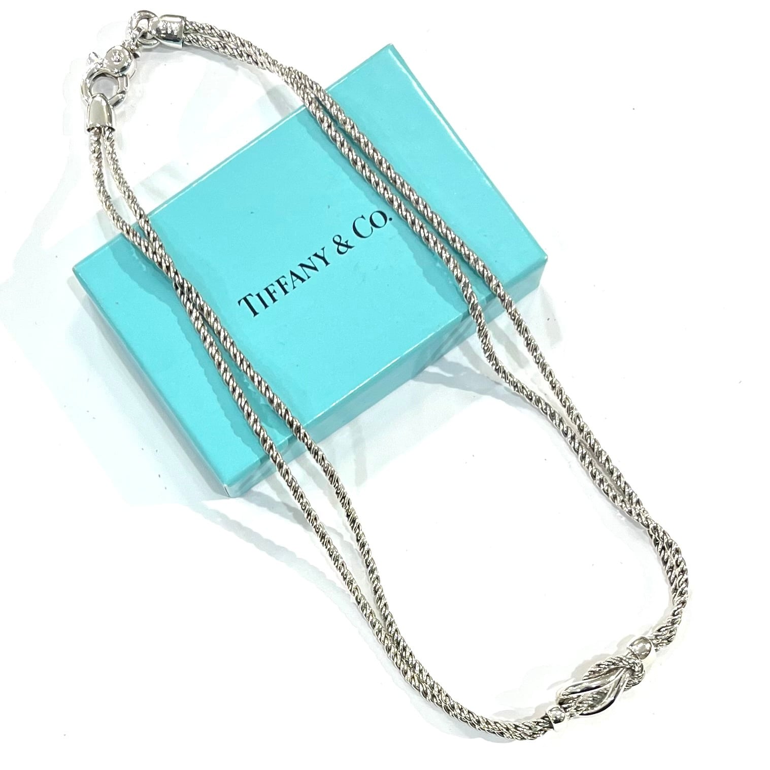 希少【TIFFANY&CO.】 2360 ティファニー ツイストダブルロープ