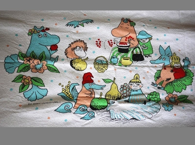 古いムーミンバスタオル フィンレイソン FINLAYSON フィンランド