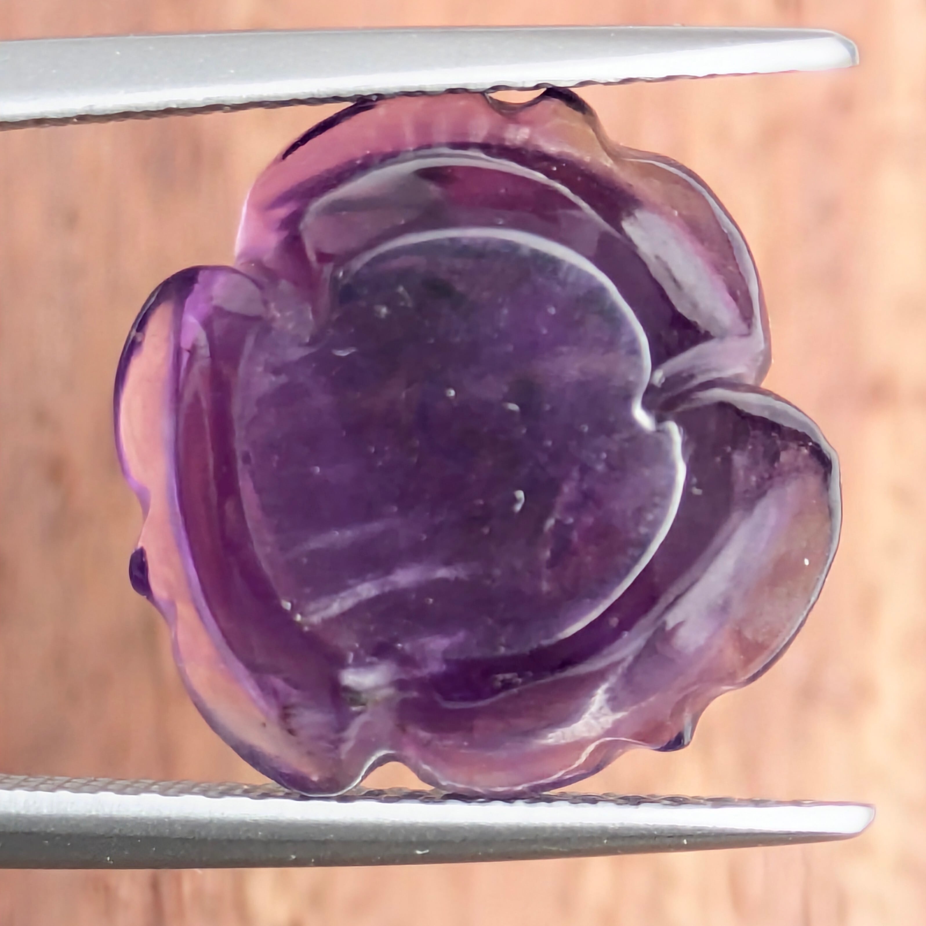 アメシスト 彫刻（薔薇） ミャンマー産 【8.77ct】PRO208205 | Gem's