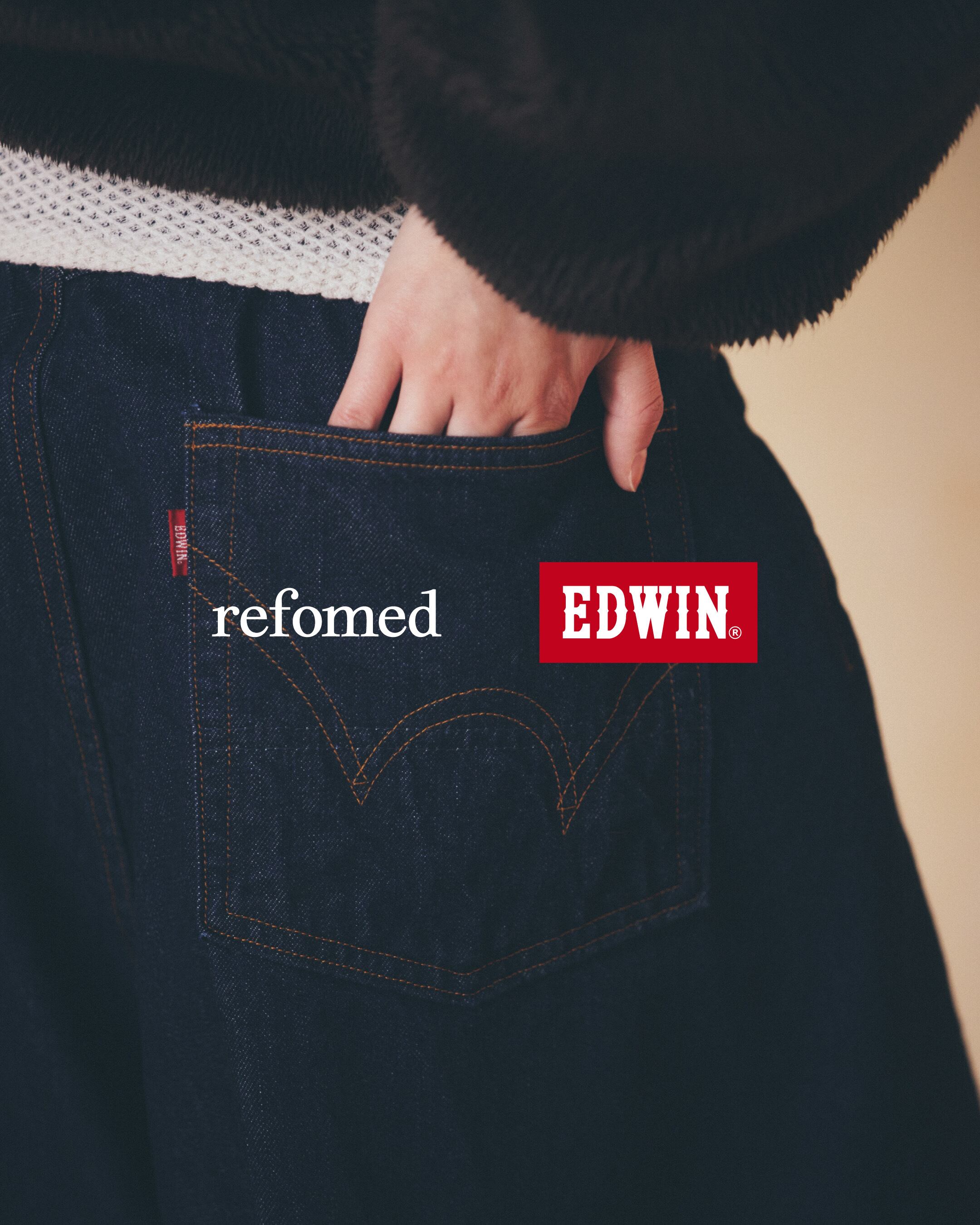 refomed -FRESH MAN DENIM WIDE PANTS by EDWIN 