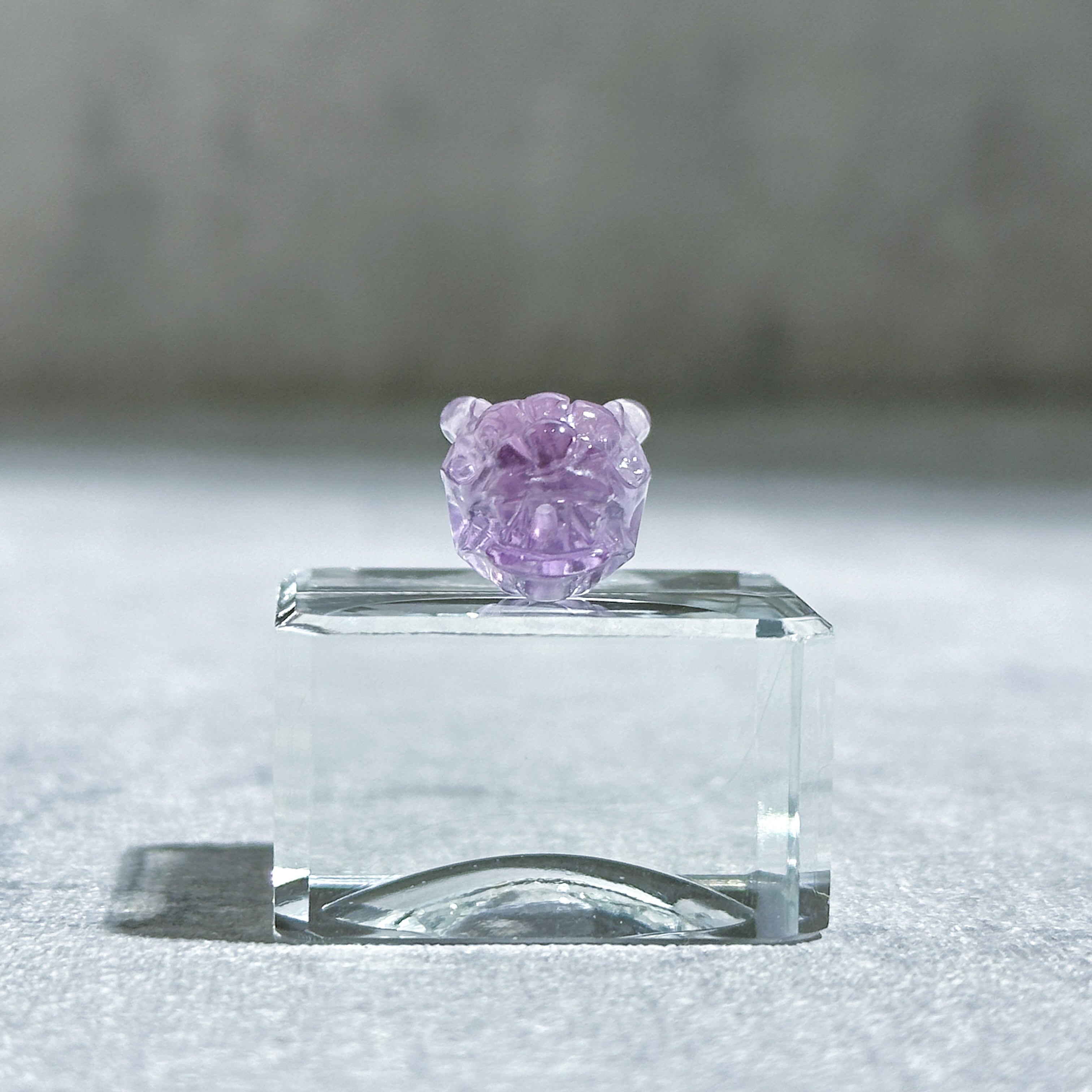 アメジスト ミニドラゴンヘッド(穴あき)02◇ Amethyst Dragon Head