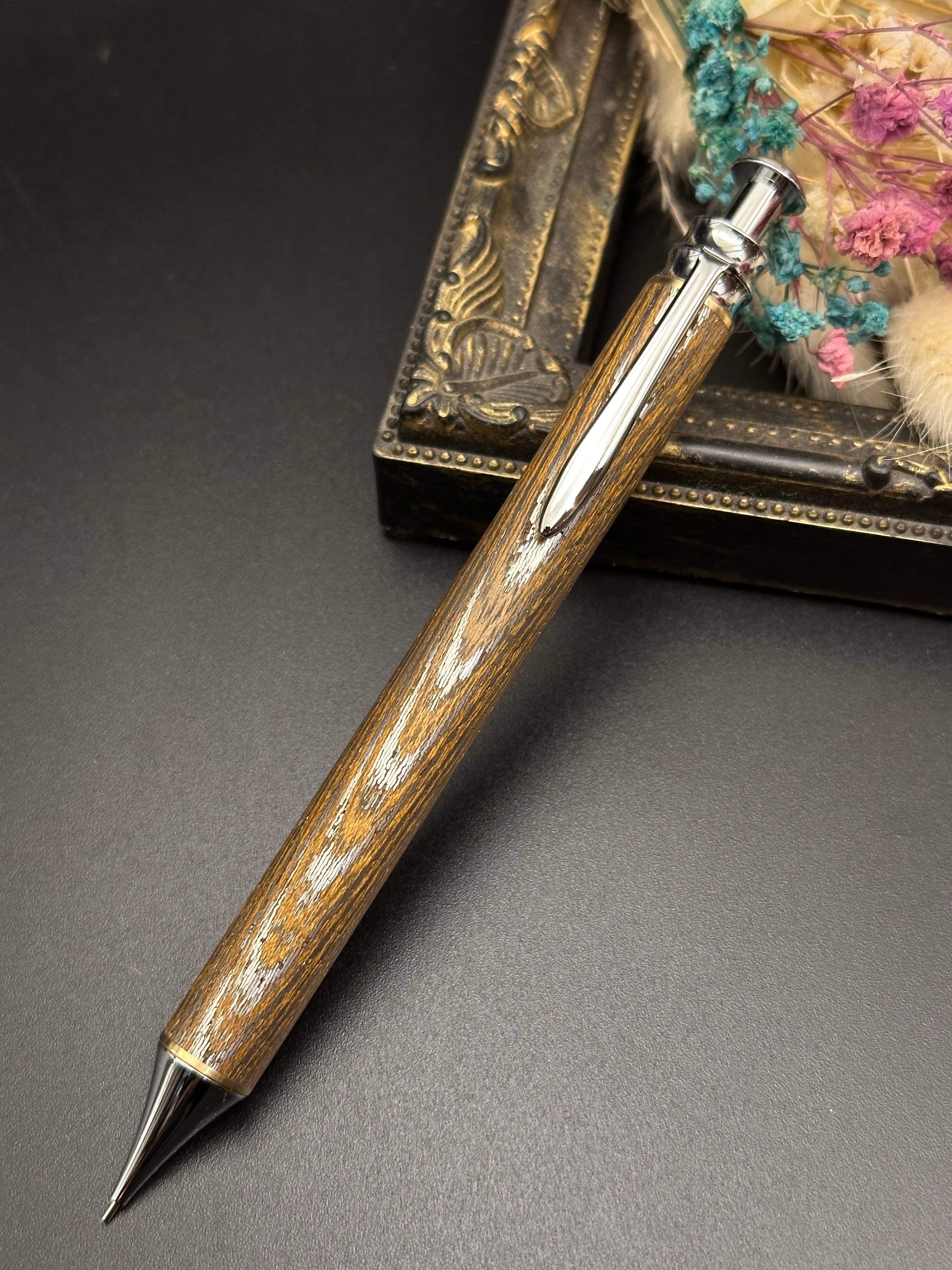 花梨(瘤)/ツイスト消しゴム(ステンレス) | Flamberg