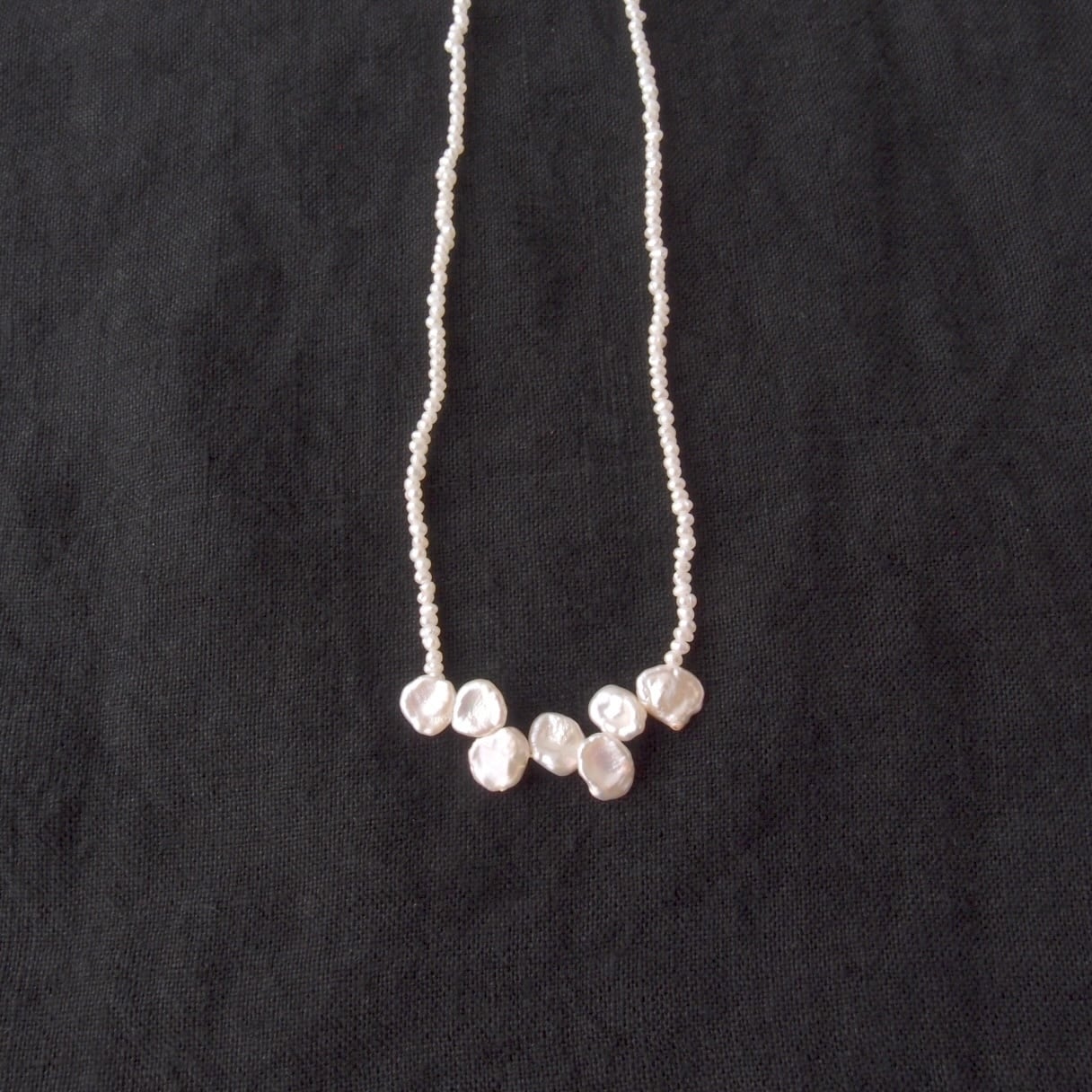 再入荷【K14gf】Seed × Petit Petal Pearl/シードパール×ペタルパールネックレス