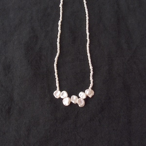 再入荷【K14gf】Seed × Petit Petal Pearl/シードパール×ペタルパールネックレス