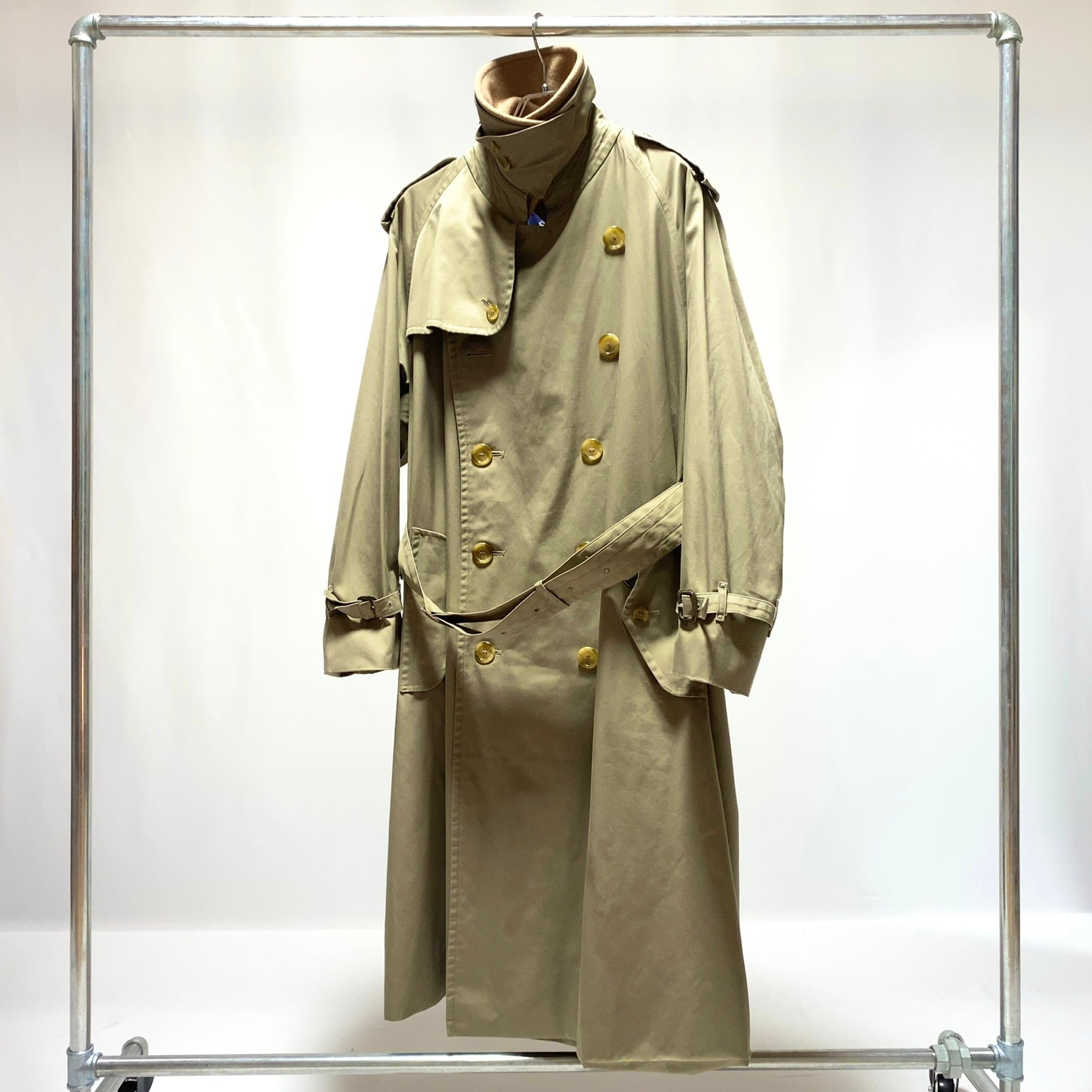 Burberry's / 90's C/P Twill Trench Coat / Made in England  /バーバリー/トレンチコート/トレンチ21/一枚袖/コットンポリ/英国製/90年代