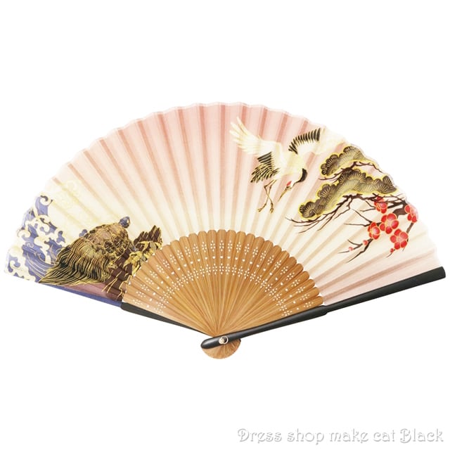 旭王 扇子 鶴亀 136004 夏祭り 浴衣