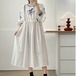 2色/フロント刺繍ギャザーワンピース ・12121