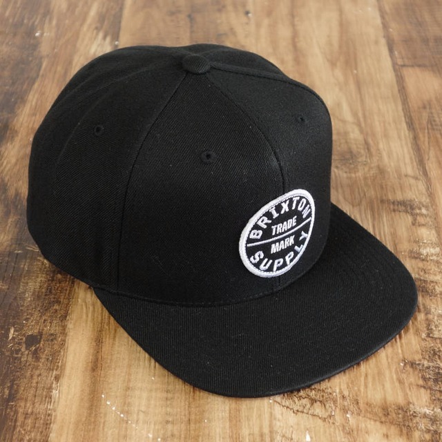 ブリクストン BRIXTON 6パネル フラットキャップ スナップバック ブラック OATH III SNAPBACK