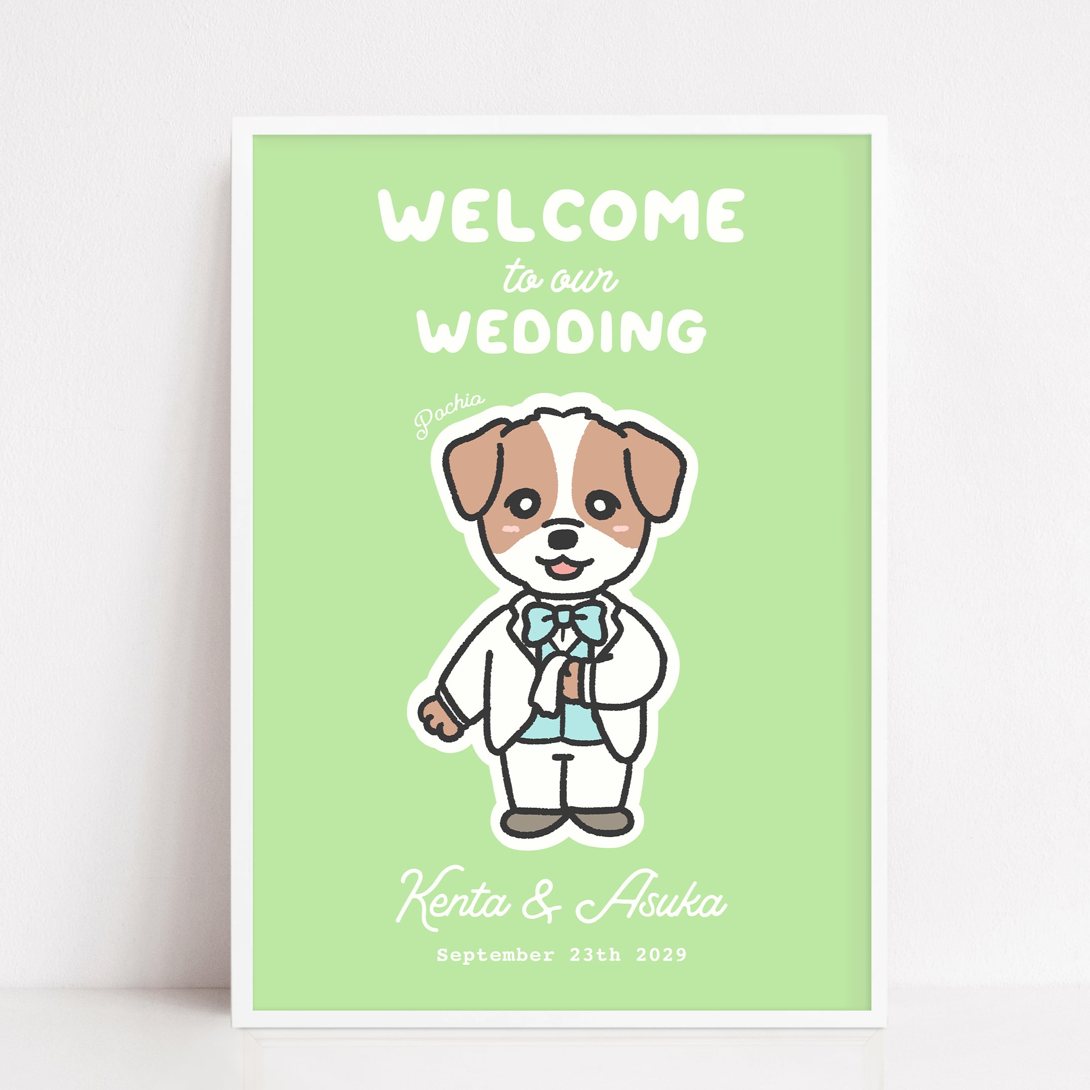 「田中」　　　手描きキャラクターのウェルカムボード ONE PIECE 手配書 WANTED 似顔絵イラスト ウェルカムボードの通販 by