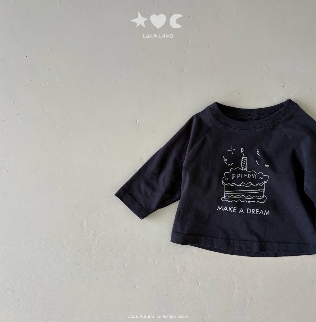 送料無料【予約】/  babyハッピーラグランTシャツ  /lalaland