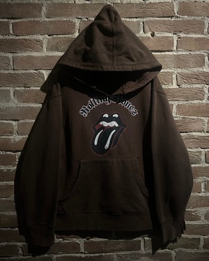 【Caka act3】"Rolling Stones" Lip & Tongue Print Design Good Fade Pullover Hoodie
