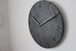 古塗装のモルタル掛け時計【チャコールグレーベース×シルバーグレー）【受注生産】