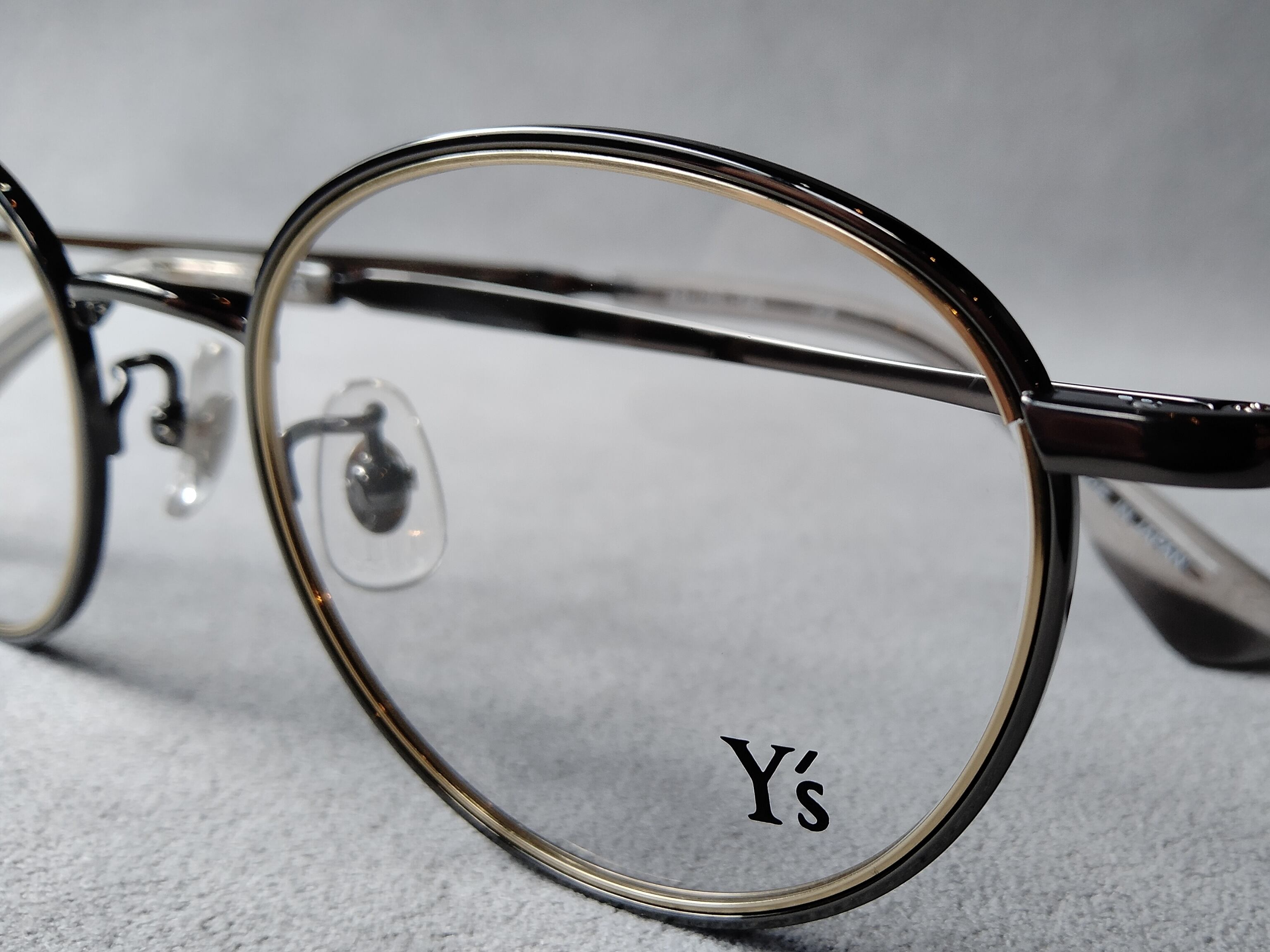 Y's (ワイズ) EYEWEAR 81-0030-3 // GUN ＆ LIGHT GOLD ［made in