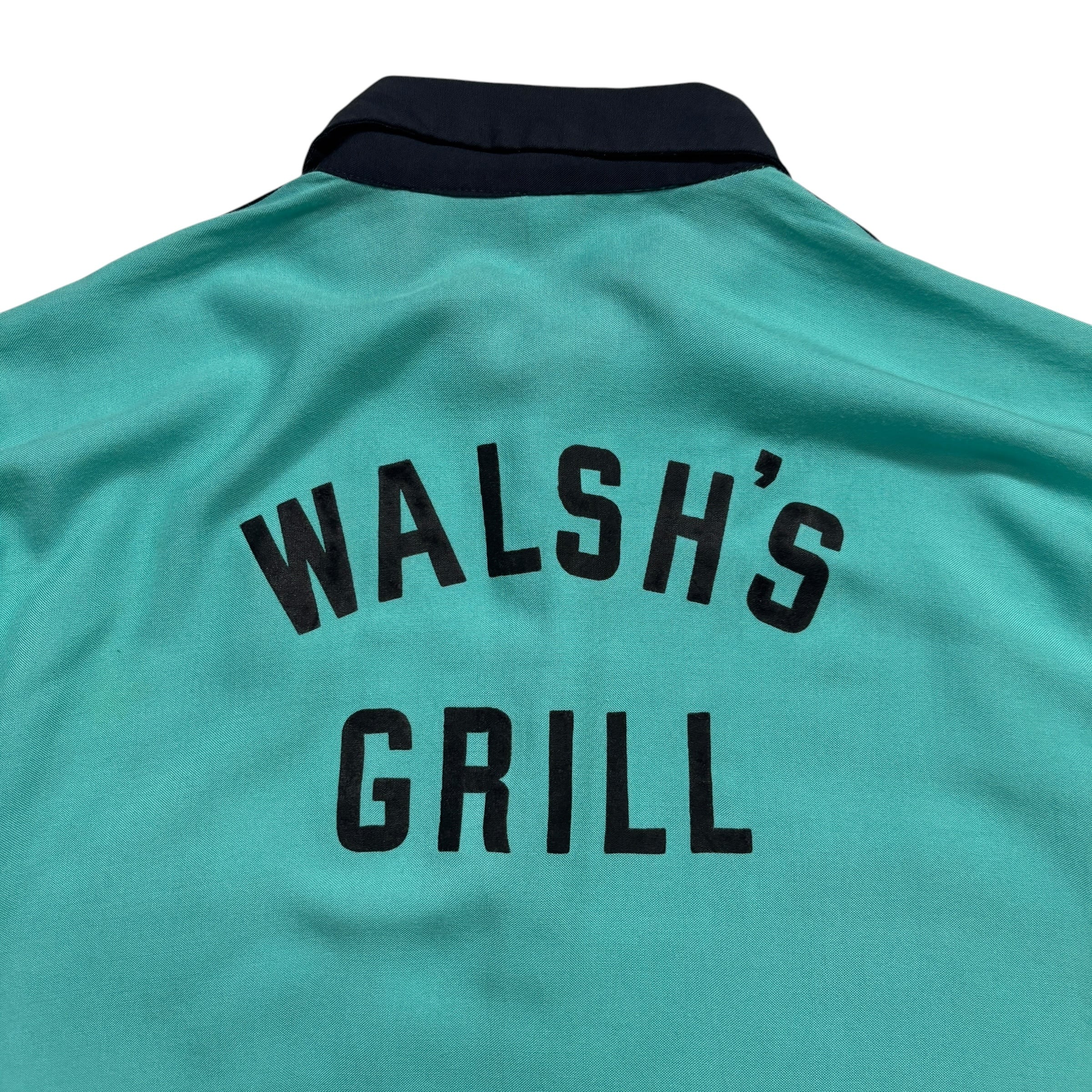 50's–60's Vintage Swingster Rayon Bowling S/S Shirt “Walsh's Grill