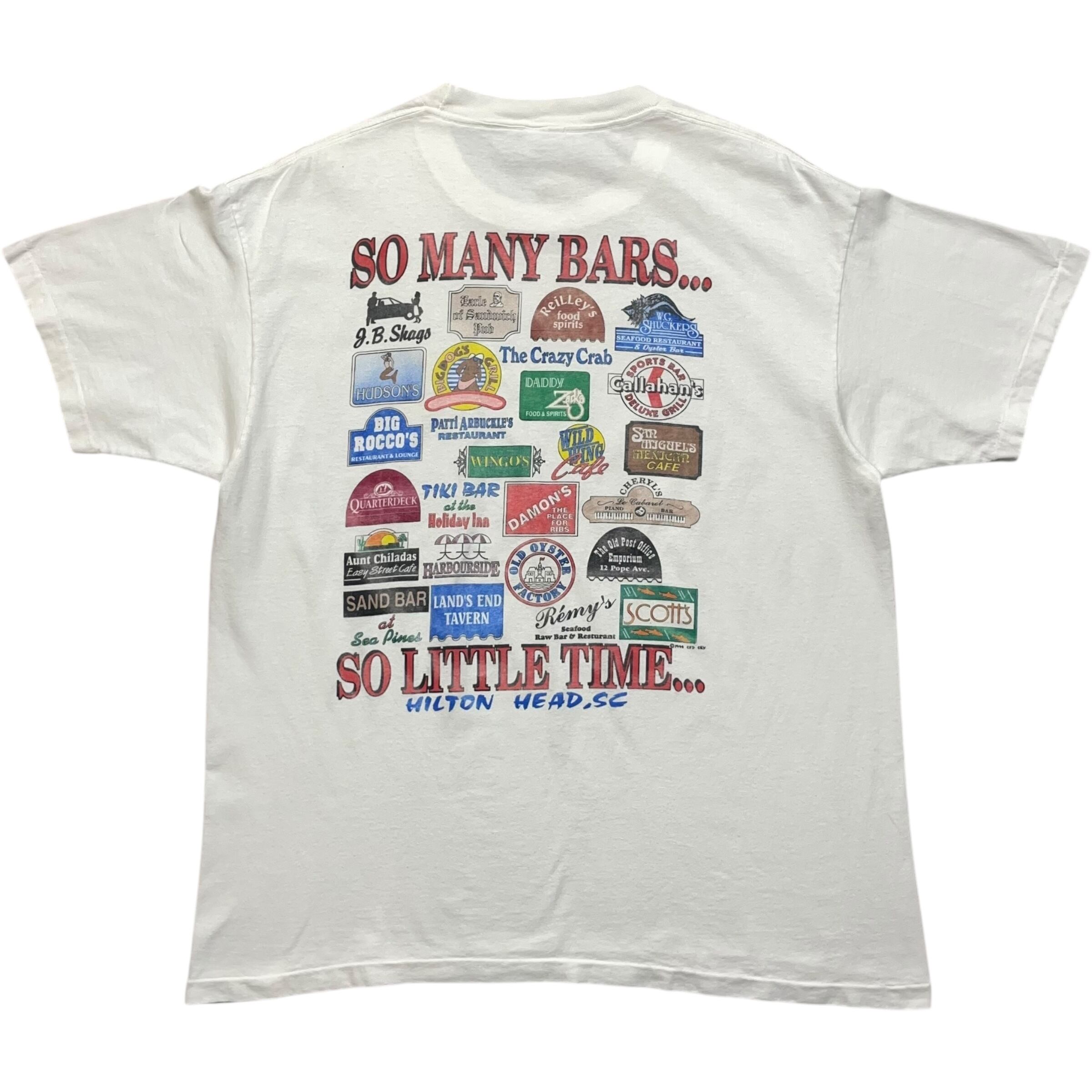 《XL》anvil アンヴィル Tシャツ サウスカロライナ州 ヒルトンヘッド島 バー レストラン 両面プリント シングルステッチ USA製 90年代 vintage no.8721