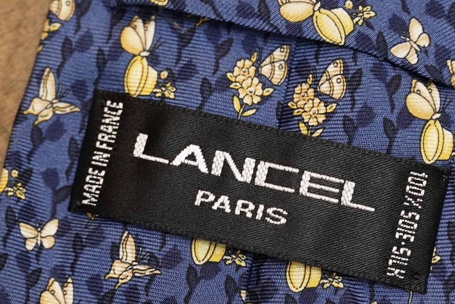3609 LANCEL MADE IN FRANCE ランセル シルク ネクタイ 中古 メンズ