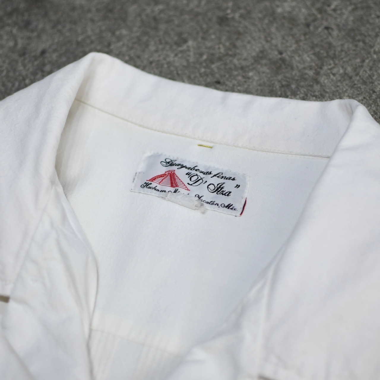 ~80's 3pocket cuba shirt white