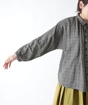 CUORE STORE/コットンダブルガーゼ ワイドシャツ