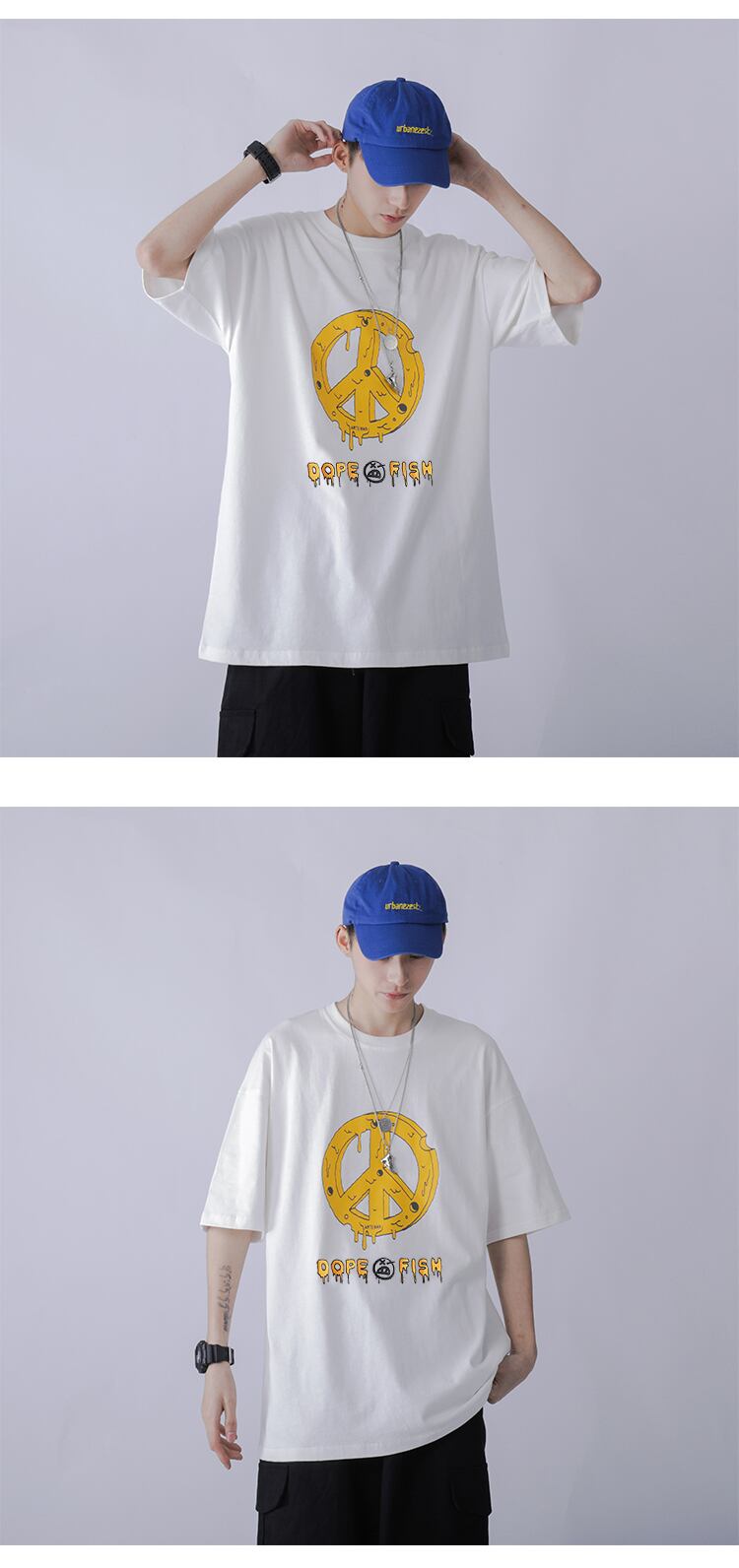 全2色 Tシャツ カットソー プリント カジュアル シンプル