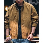 Twill Fabric Stand Collar Full Zip Up Jacket ◇H0228