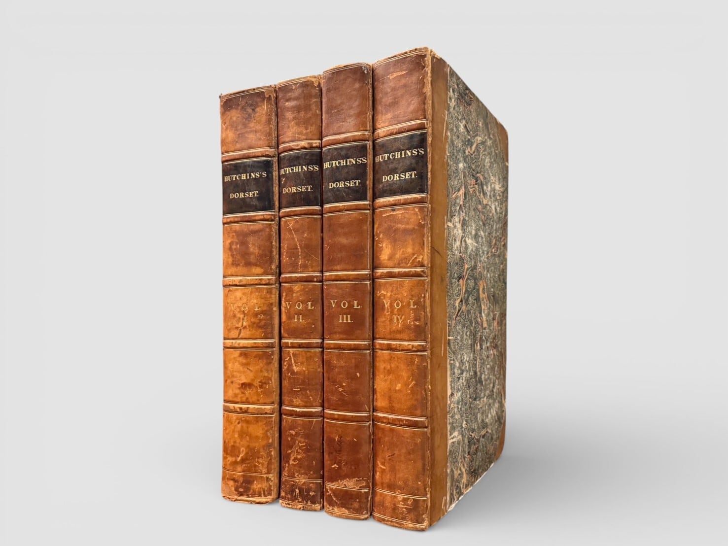 【RL170】【FIRST EDITION & SECOND EDITION】The History and Antiquities of the County of Dorset, Complete set in 4 volumes(1774.1774.1813.1815) /John Hutchins, Richard Gough