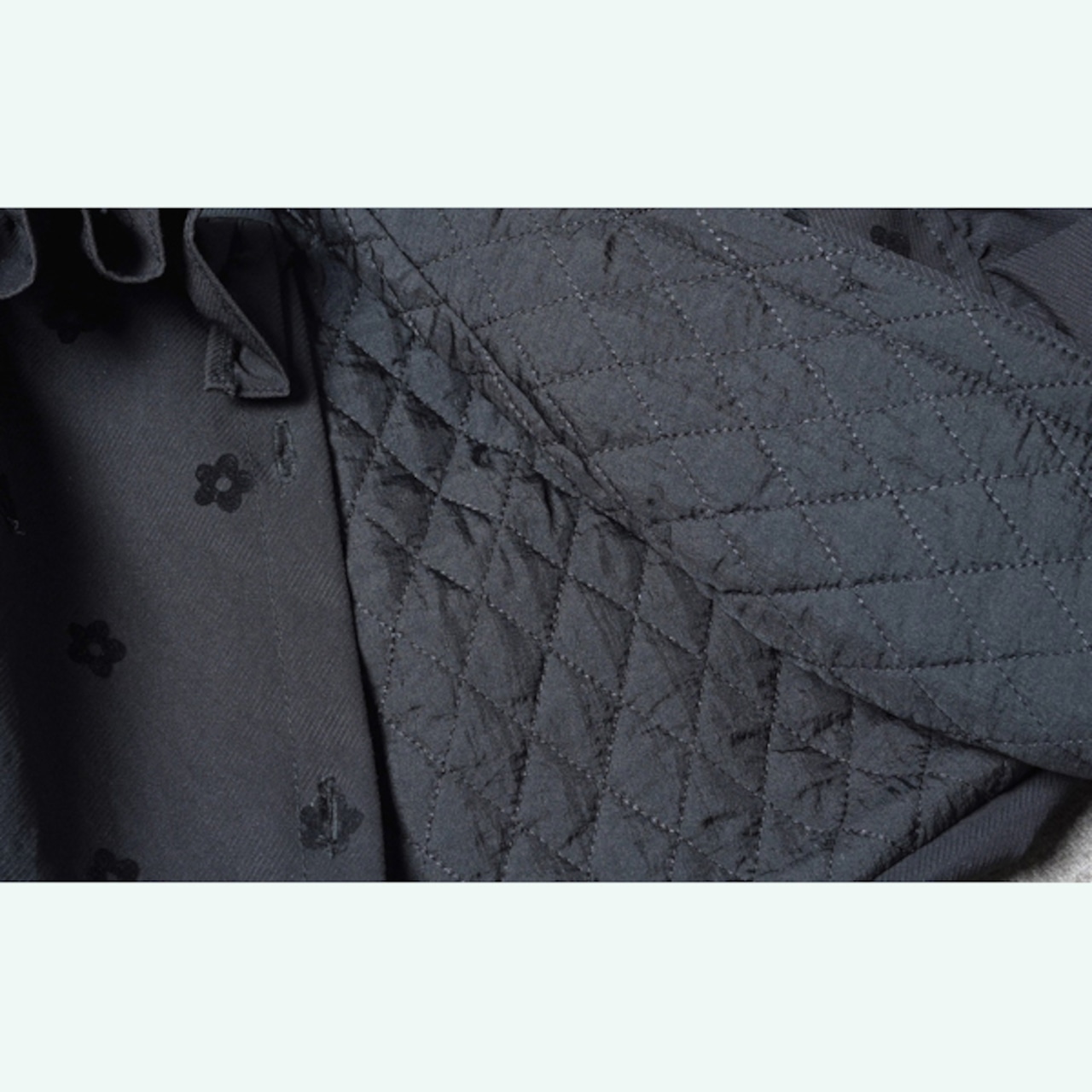 小花と流れるフリルのアート系クロップドジャケット 《i0814》