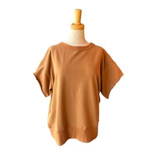 SWATER Short Sholder-Camel【IKITSUKE】スウェット ショートスリーブショルダー イキツケ