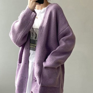 ニット カーディガン レディース 秋冬 韓国 羽織り 防寒 暖かい シンプル 大人 かわいい おしゃれ きれいめ ゆったり 厚手 体型カバー 大人可愛い 大人女子