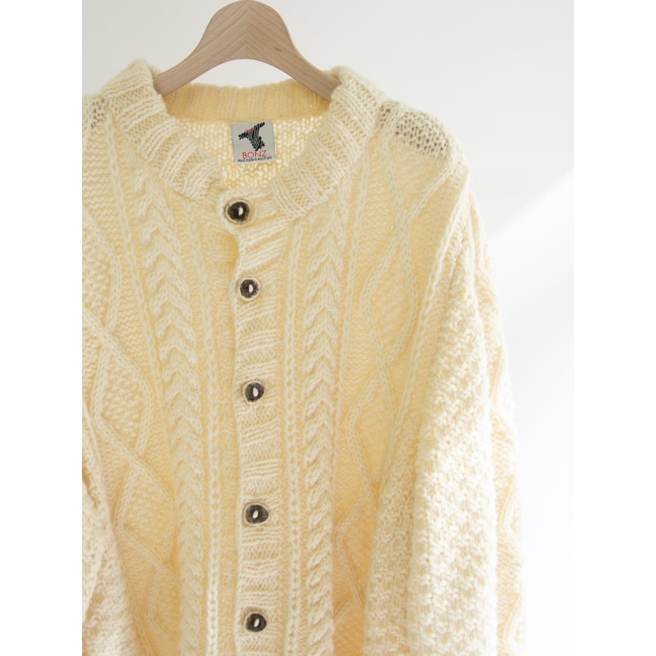 【BONZ】Made in Australia Wool Alan Knit Cardigan(オーストラリア製 ウール アランニットカーディガン セーター)