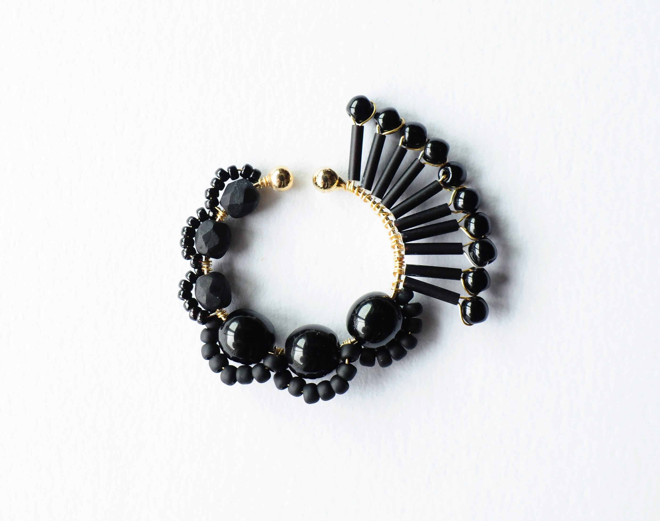 <Rollo~イロヅクビジュー~>イヤーカフ『 ハミングバード/hummingbird 』<Black>