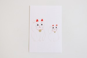 川島枝梨花　「招き猫」ポストカード