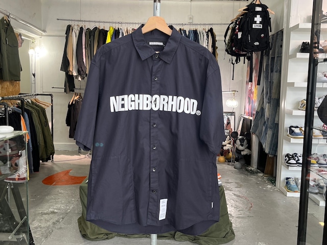 NEIGHBORHOOD TRAD/C- SHIRT.SS NAVY MEDIUM 221SPNH-SHM04 29240