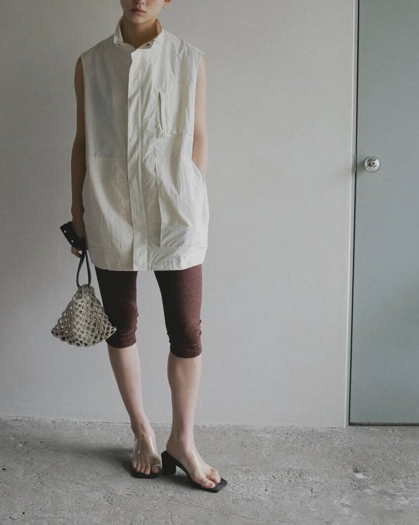 anuke(アンヌーク) Standcollar Pocket Vest | サウスオレンジ｜メンズ