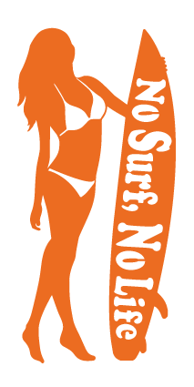 【受注生産】Surfer Girl カッティングステッカー01