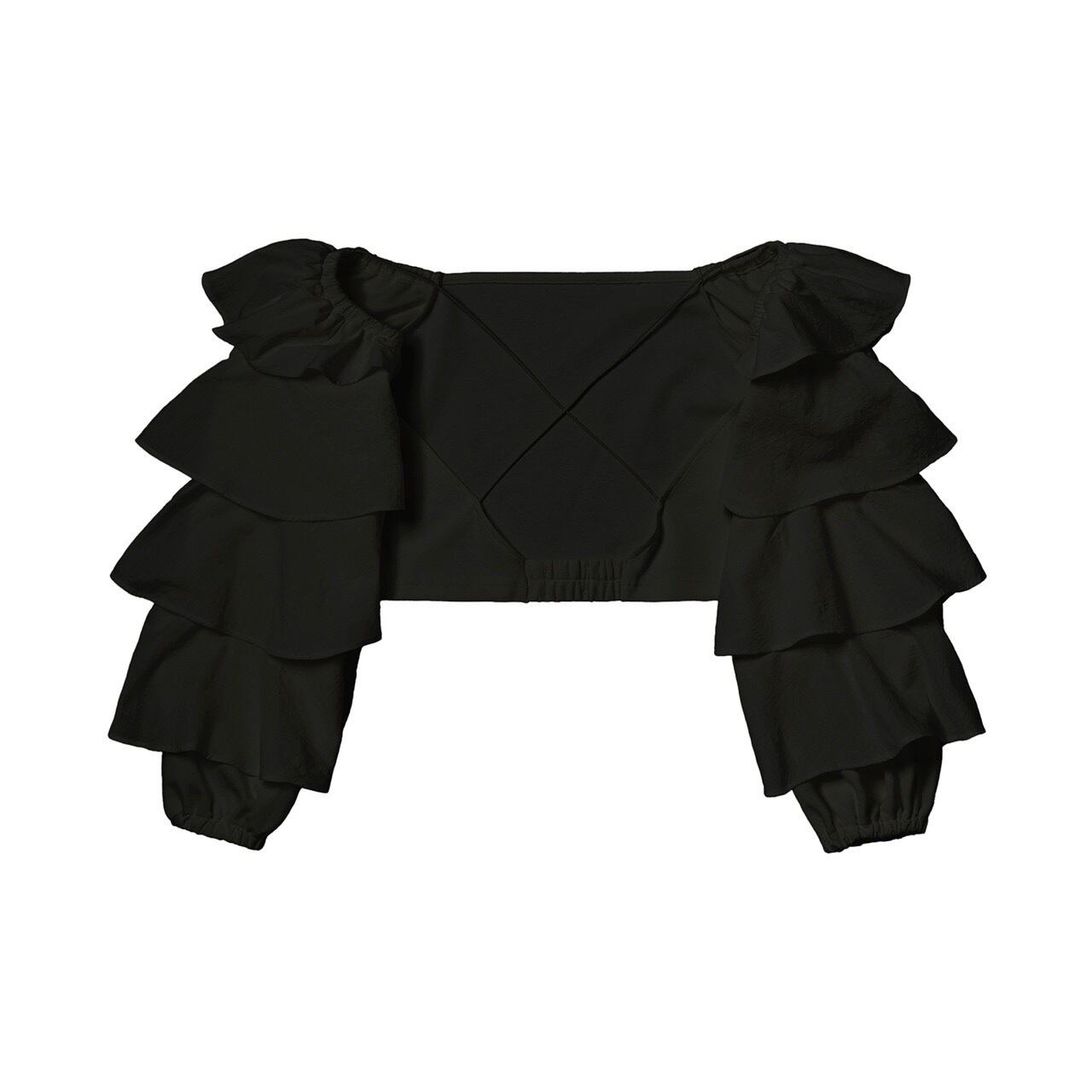 papier Frill cross blouse/black 【公式通販】