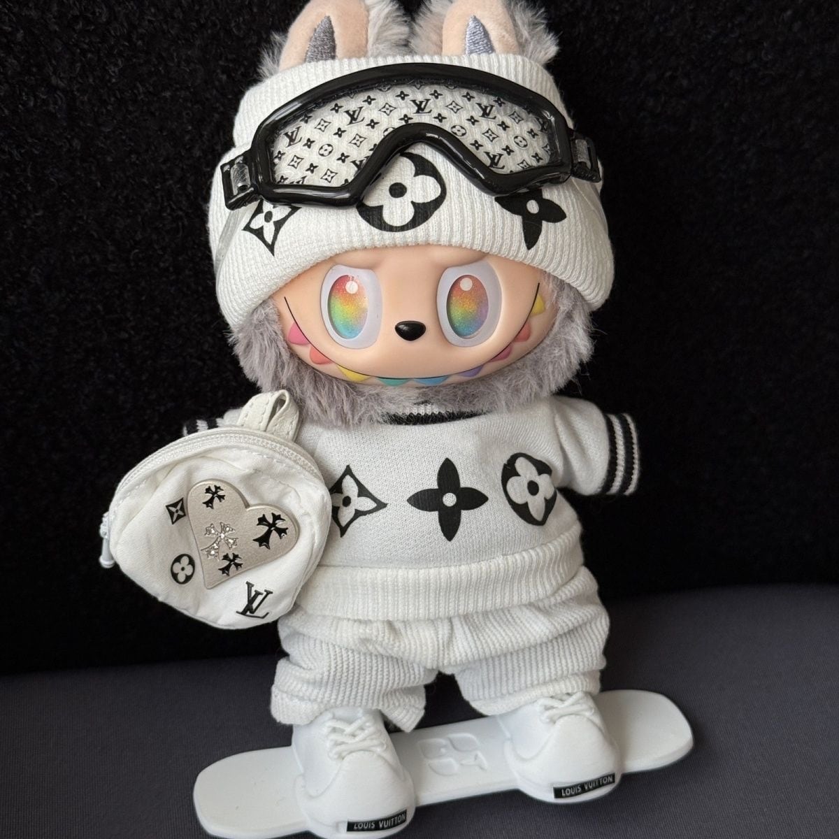 ※予約販売※ Labubu ラブブ 服 17cm スケートボード セット 全身コーデ ストリート クール かっこいい アウトドア