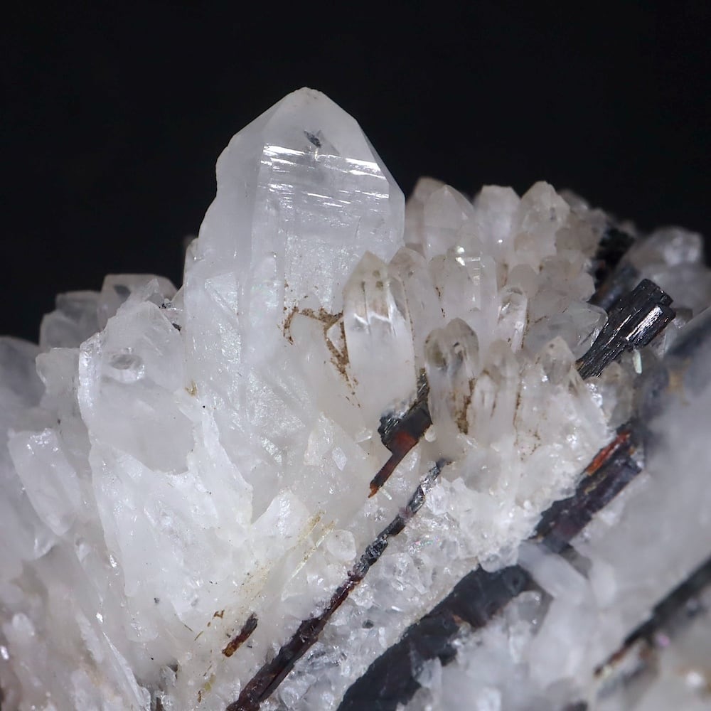 マンガン重石 ヒューブネライト クォーツ 水晶 140.9g OTH089 鉱物