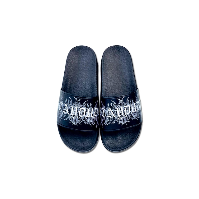 【STAY DUDE COLLECTIVE】Black Letter Shower Sandal (BLACK)