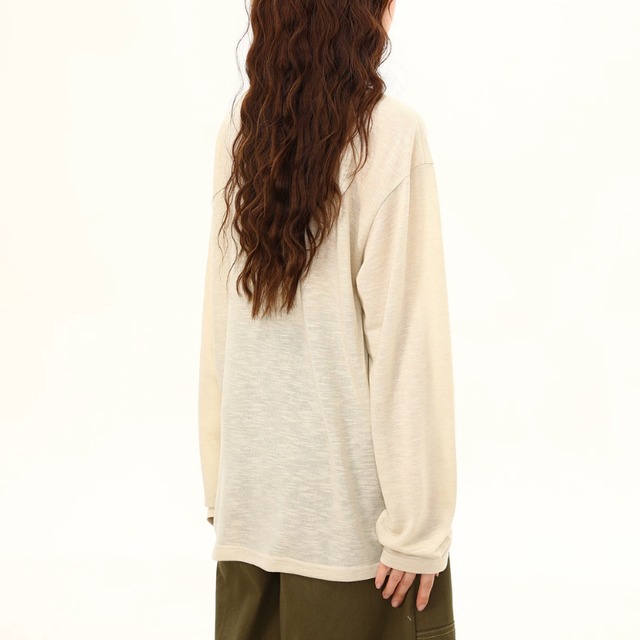 butterfly sheer long tee　バタフライシアーロングティー　J2154