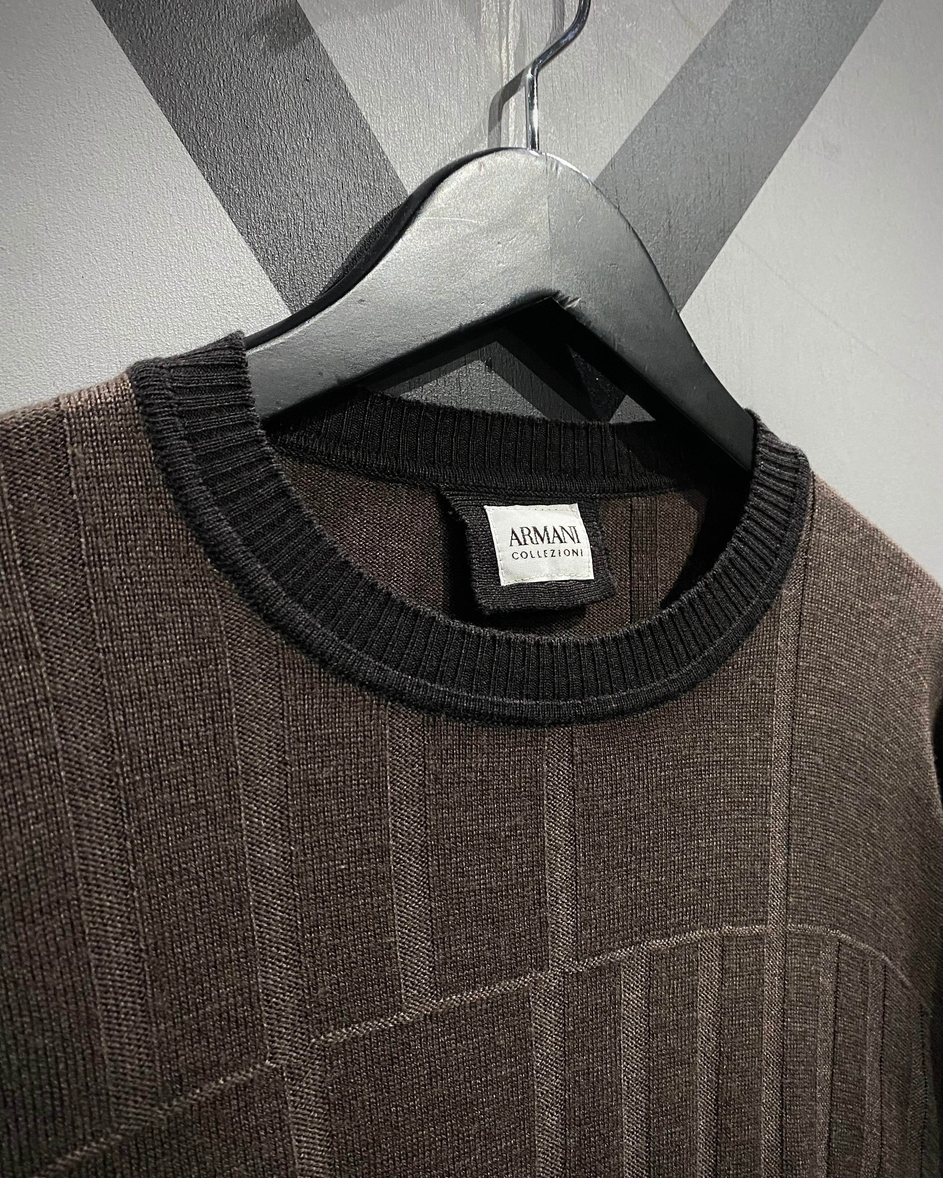 X VINTAGE】“Armani Collezioni”Switching Design Pullover Knit