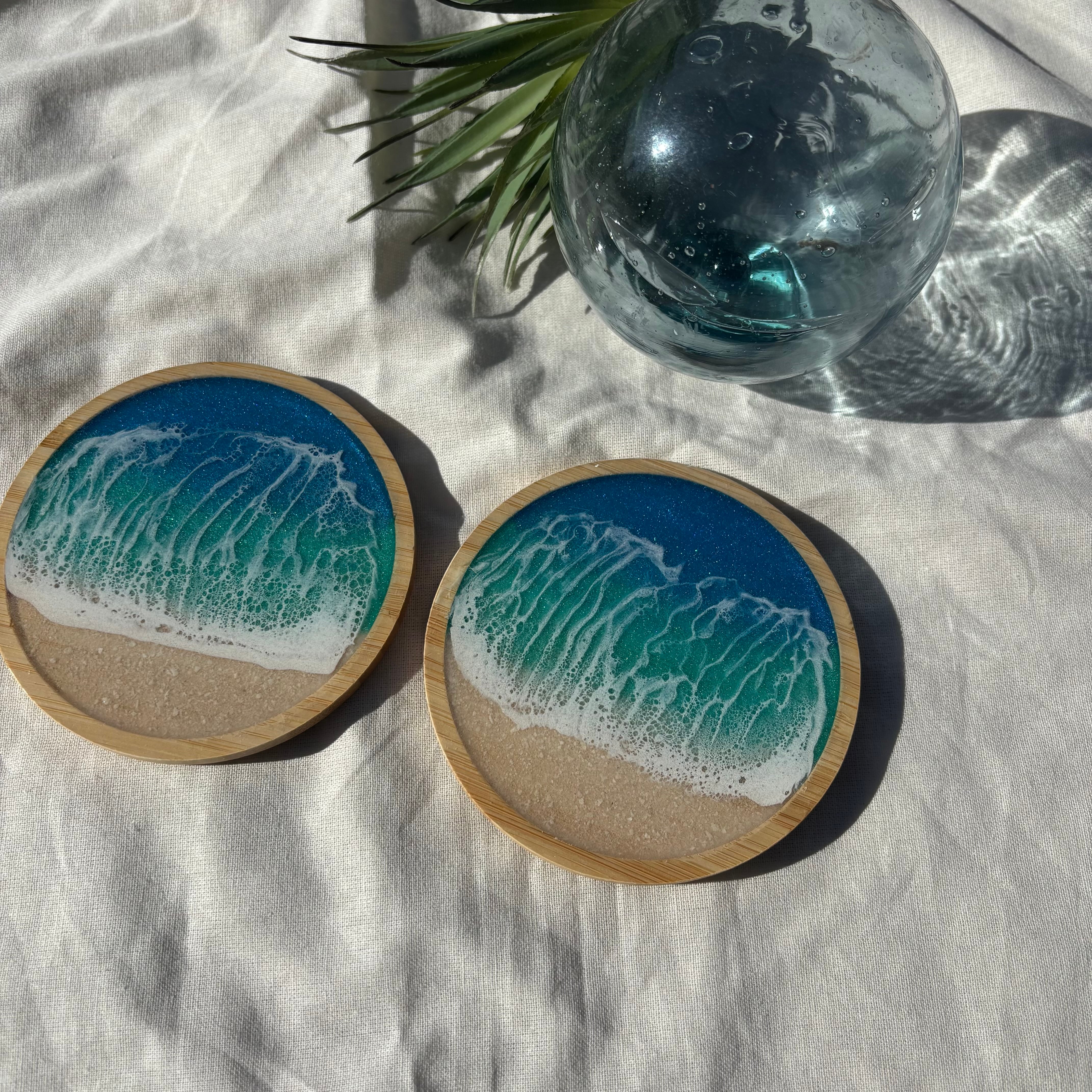 Aloha装飾プレート 青緑色　Hawaii レジン 112f1ca755ceb5dbdbf4456c945442
